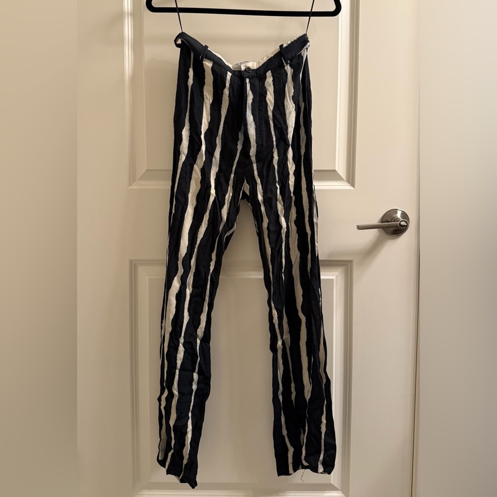 Zara Striped Black and White Pants
